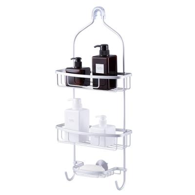 China 3 Tier Bathroom Shower Caddy Bathroomware Hanging Shower Shelf Durable Aluminum Rustproof Rack for sale