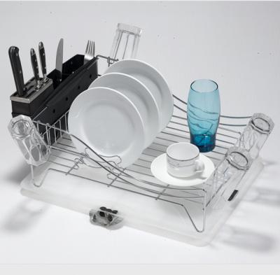 China Singer Durable Carbon Steel Wire Rack Viable Dish Drainer Rack Over Sink Dish Drying Racks For Kitchen for sale