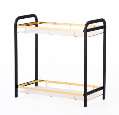 China Viable Hot Seller Multifunctional Kitchen Storage Rack 2 Tier Bathroom Organizer Rack for sale