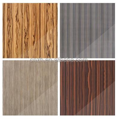 China Zhihua Different Colors Wood Grain UV MDF Board For Cabinet Doors 1220*2440mm for sale