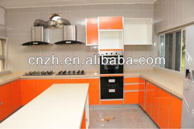 China Modern colorful orange cabinet kitchen manufacturer (sideboard, wardrobe cabinet) for sale