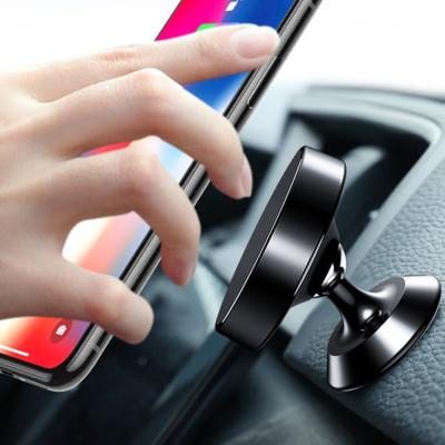 China Universal 360 Rotation Good Quality Magnetic Ltype 360 ​​Degree Rotation Logo Air Vent Holder Band Shape Car Magnet Silver Mobile Phone Holder for sale