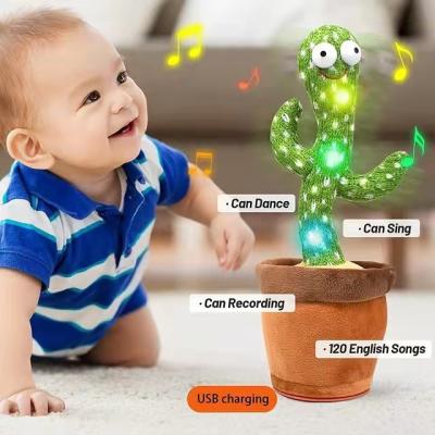 China Talking Recording Plush Toy Dancing Talking Cactus Toy Singing Tik Tok Dancing Cactus Plush Toy Kids Gift Christmas Gifts for sale