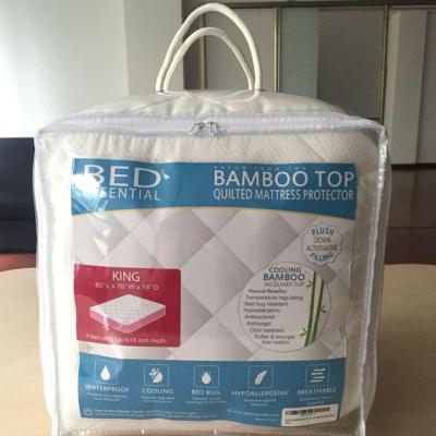 China Disposable bamboo mattress protector/bamoo mattress cover/quilted bamboo mattress cover for sale