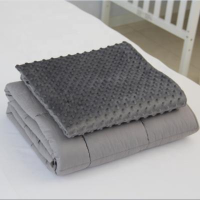 China Disposable Factory Customized Gravity Embossed Weighted Throw Blanket For Sleep , Adult Weighted Blanket for sale