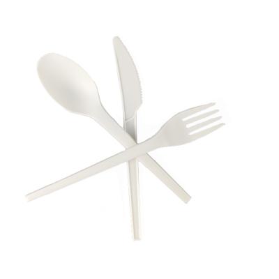 China 6.5 Inch Modern Heavy Duty White PLA Fork Biodegradable Disposable for sale