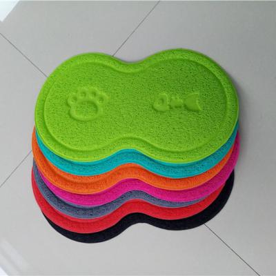 China PVC Durable Soft Cover No Phthalate Urine Cat Litter Box Mat Pet Food Waterproof Mat Kitty Litter Trapping Mess Mat for sale