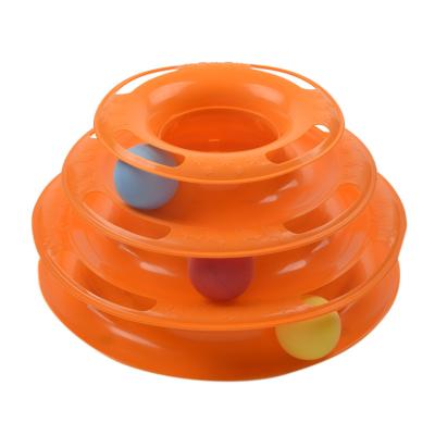 China Viable Interactive Play Circle Track With Balls Moving Levels Cat Tracks Cat Toy Fun for sale