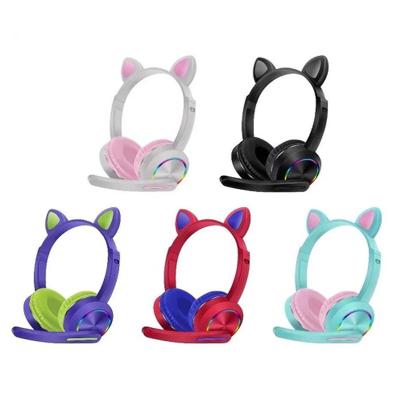 China Factory Supply New LED Unicorn Cat Headphones Wireless Children Gifts Cute Cartoon Earphone Kids Headphones In Stock for sale