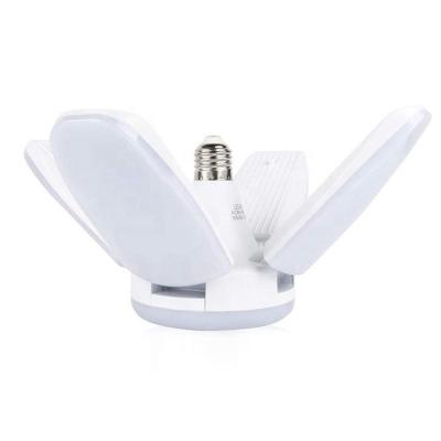 China Warehouse Four Leaves New 60W LED Garage Light Foldable Led Fan Blade Deformable Folding Lamp LED Light For Indoor Lighting for sale