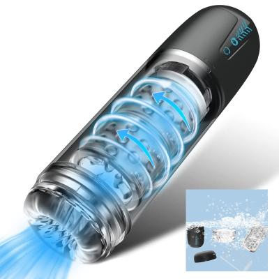 China 7 Modes Suction+7 Modes Rotate Automatic Male Masturbator, 7 Rotating Suction Fully Waterproof Masturbation Cups, Men's Pocket Pussy Hands-Free Stroking Toy, U for sale