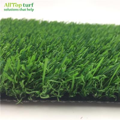 China Traditional Green 25mm Artificial Grass Mat For Garden Decoration for sale