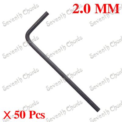 China Metal 50 Pcs Guitar DIY Repair Tool 2mm Hexagon Allen Wrench for Bass Guitar Tone Volume Tunning Knob Adjustment - Hex Wrench Key - x for sale