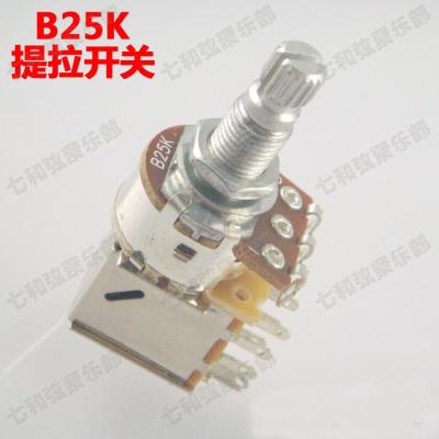 China 3 Pcs B25K Push Pull Guitar Control Pot Potentiometer For Electric Guitar Bass parts (TLKG-B25K) GUITAR PART TLKG-B25K-3 for sale