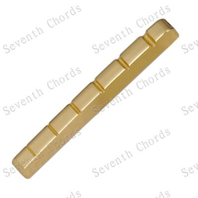 China Brass 10 Pcs/Pack ST TL Style Electric Guitar 6 String Slotted Brass Nut - Size 43mm*3.5*5.2-4.4mm for sale