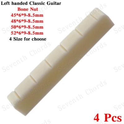 China Bone 4 Pcs Classic Guitar 6 String Slotted Bone Nuts (45 x 6 x 9-8.5mm) (48 x 6 x 9-8.5mm) (50 x 6 x 9-8.5mm) (52 x 6 x 9-8.5mm) for sale