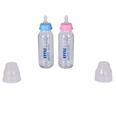 China BPA Free Standard Silicone Glass Baby Bottle 240ml Glass Baby Bottle for sale