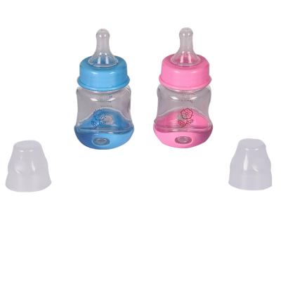 China BPA free fashion 75ml baby glass babyluck bottle with lid for sale