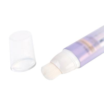 China Cosmetic Portable Plastic CosmeticTubes With Silicone Brush Head With Lid for sale