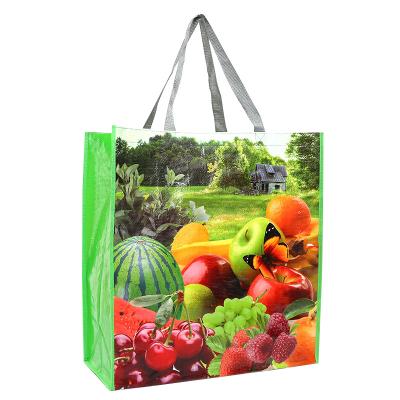 China Factory Wholesale Handled Printed Logo Recyclable Recycled Custom Pp Woven Bag for sale