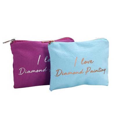 China China Manufacturer Custom Design Logo Printed Gift Bag Cotton Canvas Handled Pouch Travel Makeup Cosmetic Bag for sale