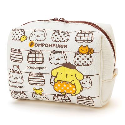 China 2021 fashion wholesale empty simple cotton canvas cosmetic bag customized travel cotton canvas makeup bag for women for sale