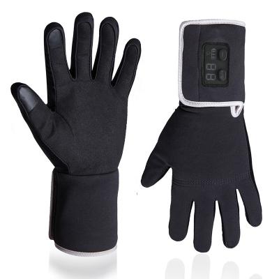 China Touch Screen Function Rechargeable Battery Heated Gloves Touch Screen Ski Motorcycle Snow Wear For Men And Women for sale