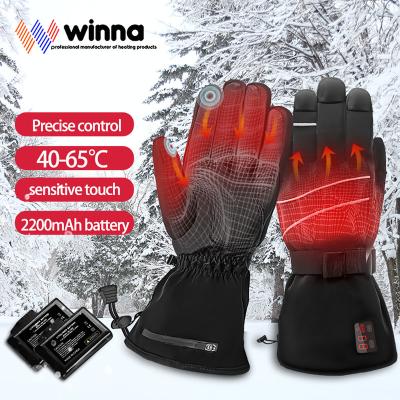 China Precise Temperature Control Winter Heated Gloves Keep Warm With Rechargeable Battery For Winter Skiing Outdoor Camping Cycling Hiking For Men And Women for sale