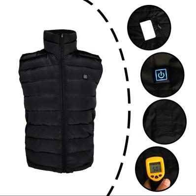 China Winter anti-pilling rechargeable heated vest with battery pack for men and women down vest warm and washable for sale