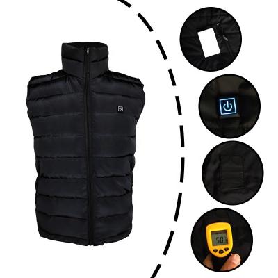 China 5V Winter anti-pilling far infrared rechargeable heated vest with battery pack for men and women for sale