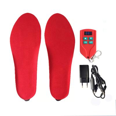 China Shock Absorption LED Display Remote Control Heated Insoles USB Rechargeable Electric Unisex Thermal Insoles For Outdoor Winter Skiing Camping for sale