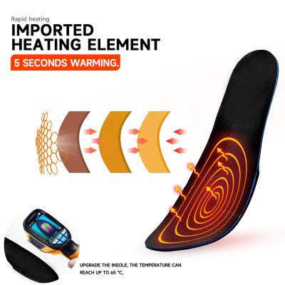 China Velvet+TPE+EVA USB Rechargeable Battery Remote Control Heated Shoe Insoles For Hunting Foot Warmer Fishing Hiking Camping Heating Insoles for sale