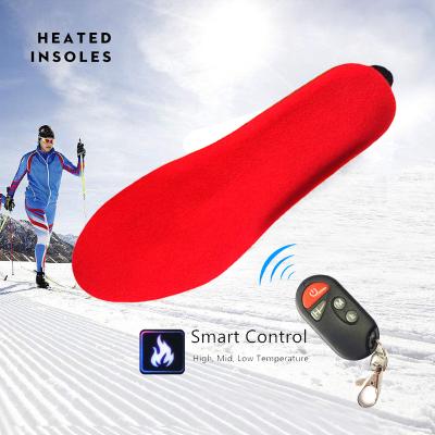 China Winter 3.7V 2000mAh Rechargeable Battery Warm Heating Insoles With Remote Control Winter Shoe Warm Heated Insoles For Skiing for sale