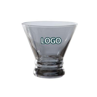 China Creative Cocktail Glass Mug Wholesale 8oz Ice Cream Mug Customized Sublimation Martini Wine Glass Transparent Conical Mug For Cake Coffee Whiskey for sale