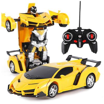 China High Quality RC Remote Control Car Radio Control Car Toy One Key Deformation Rc Robot Car For Kid for sale