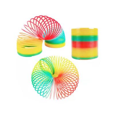 China Children Play Plastic Rainbow Ring Children's Toys Spring Toys for sale