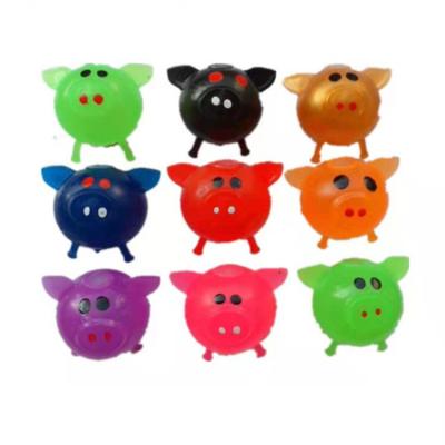 China Toy Factory Pinhole Decompression Color Beads Pig Soft Direct Animal Head Make Prank Decompression Squeeze Toys Children's Toys for sale