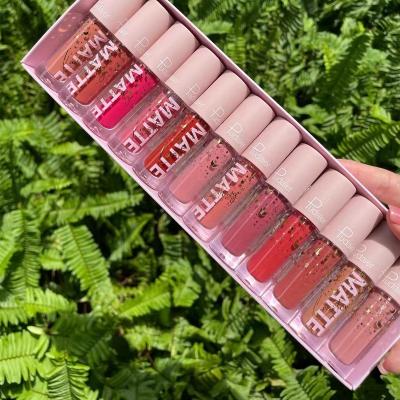 China Vegan Matte Liquid Lipstick Tubes Waterproof Nude Lipstick Set Waterproof Vegan Private Label for sale