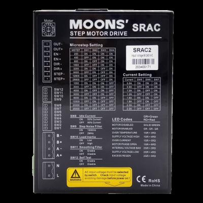 China MOONS AC 2.5A Stepping Driver 80-265vac 2 Pitch Phase SRAC2 110mm*130.7mm*47.5mm for sale