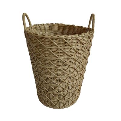 China Brown Laundry Basket Light Color Sustainable Multifunctional Eco Friendly Dark Laundry Basket for sale