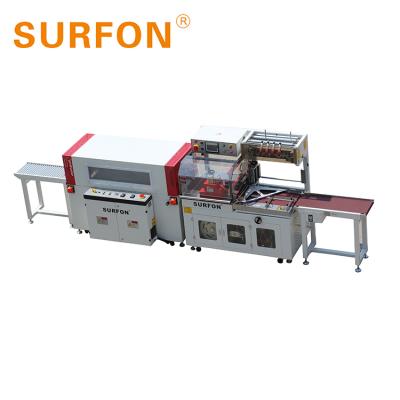 China Supply L Fully Automatic Bar CLOTHING Factory Sealer And Shrink Tunnel Manufacturer for sale