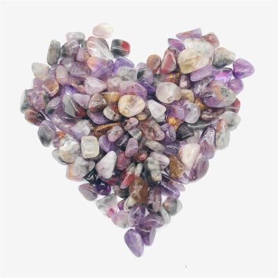 China China Wholesale Natural Crystal Purple Titanium Crystal Therapy Crystal Polishing Purple Titanium Stone for sale