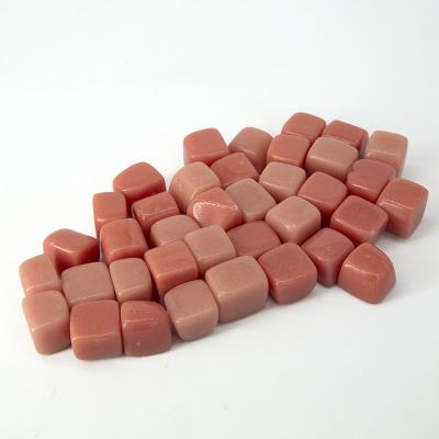 China China Polished Red Luminous Crystal Tumbled Cube Stones Loose Crystals For Home Decorations for sale