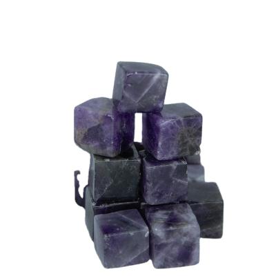 China China Wholesale Polished Deep Purple Natural Healing Stone Tumble Amethyst Crystal Cube For Home Decoration for sale