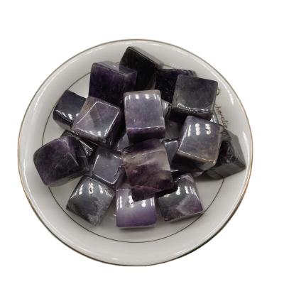 China Wholesale natural amethyst three-dimensional box stone china quartz tower stone feng shui crystal stone for sale