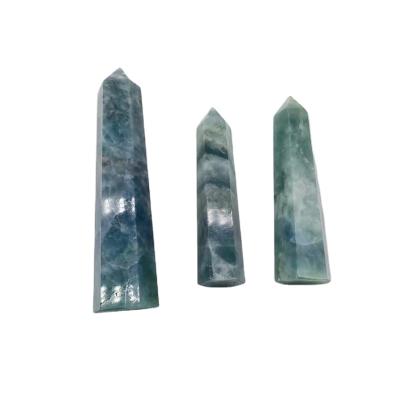 China China True Fluorite Wand Crystal Crystal Healing Point Natural Blue Crystal Point Trick Healing for sale