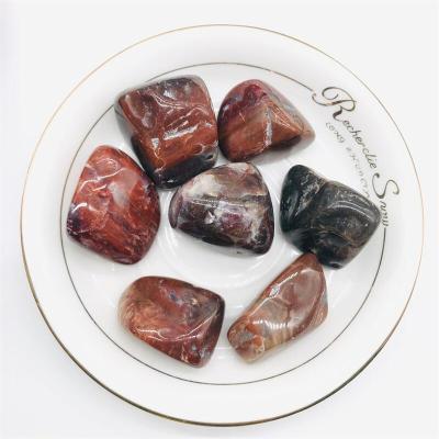 China China High Quality Crystal Tumble Stones Natural Gemstone Gravels Petrified Wooden Tumble Stone for sale