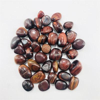 China Wholesale Natural Red Crystals from Europe Tiger Eye Tumbled Stone Healing Gravel for Decoration for sale