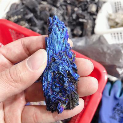 China China wholesale natural crystal stone rainbow aura blue tourmaline tourmaline for jewelry making for sale