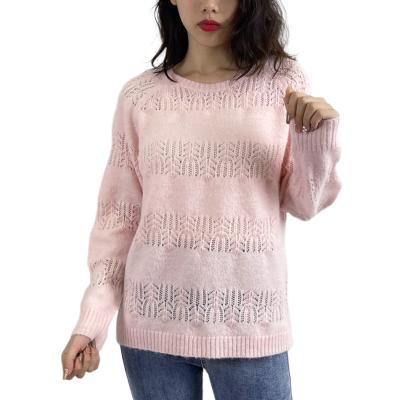 China Fashionable Anti-wrinkle Autumn Fashion Sweater Wool Loose Women Over Waist Sweater for sale